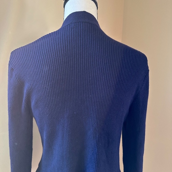 *DAISY FUENTES* Blue Long Sleeve Fashion Open Cardigan Size Medium - Picture 5 of 9